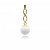 Collier avec pendentif infini en plaqué Or et perle contenant votre lait maternel C19