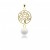 Collier avec pendentif arbre de vie en plaqué or et perle contenant votre lait maternel C05