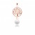Collier avec pendentif arbre de vie en plaqué or rose et perle contenant votre lait maternel C05