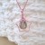 Collier avec pendentif étoile en plaqué or rose et perle contenant vos mèches de cheveux CM02