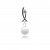 Collier avec pendentif moderne, oxyde de zirconium et perle contenant votre lait maternel C11