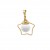 Collier avec pendentif étoile en plaqué or et perle contenant votre lait maternel C02