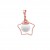 Collier avec pendentif étoile en plaqué or rose et perle contenant votre lait maternel C02