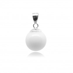 Collier avec pendentif simple et perle contenant votre lait maternel C12