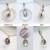 Collier avec pendentif arbre de vie en plaqué or rose et perle contenant votre lait maternel C05