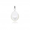 Collier avec goutte transparente et petite forme contenant votre lait maternel C15
