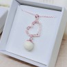 collier lait maternel plaqué or rose