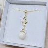 collier lait maternel plaqué or