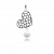 Collier avec pendentif gros coeur ajouré et perle contenant votre lait maternel C17