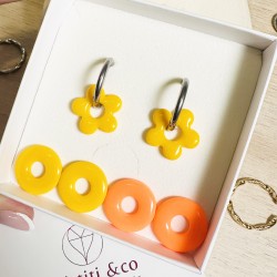 Coffret créoles pep's orange & jaune
