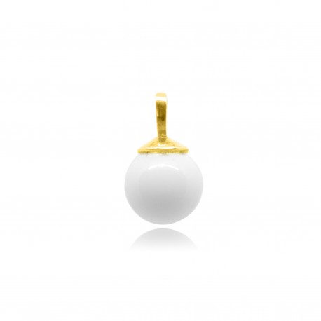 Collier simple en plaqué or contenant votre lait maternel C24