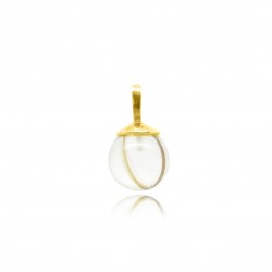Collier simple doré à l'Or contenant contenant vos mèches de cheveux