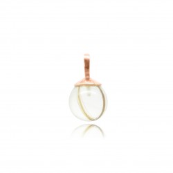 Collier simple doré à l'Or rose contenant contenant vos mèches de cheveux