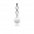 Collier avec pendentif infini et perle contenant votre lait maternel C19