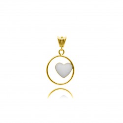 Collier avec coeur en plaqué or contenant votre lait maternel C29