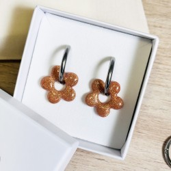 Créoles avec pampilles rose gold