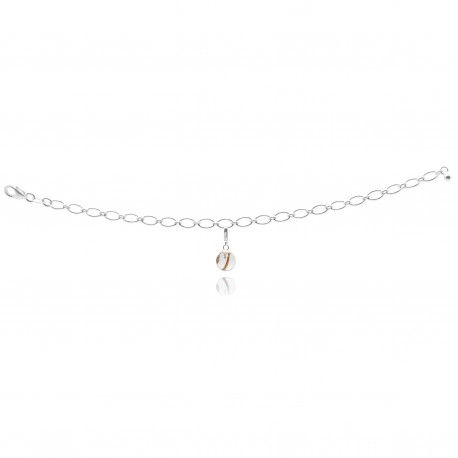 Charm perle de 8 mm avec vos mèches de cheveux