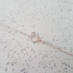 Bracelet réglable avec coeur contenant vos mèches de cheveux sans lait maternel