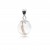Collier homme simple avec perle mèches de cheveux