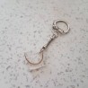 porte cle carre meche de cheveux